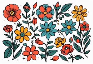 salty

vintage flowers
old school vintage simple traditional design 



bold color simple tattoo idea