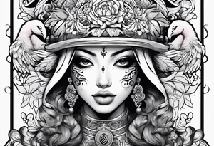 dolflamingo one piece face tattoo idea
