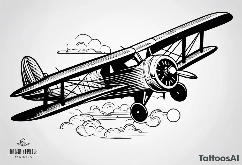 Spanner and airplane tattoo idea