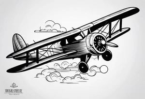 Spanner and airplane tattoo idea