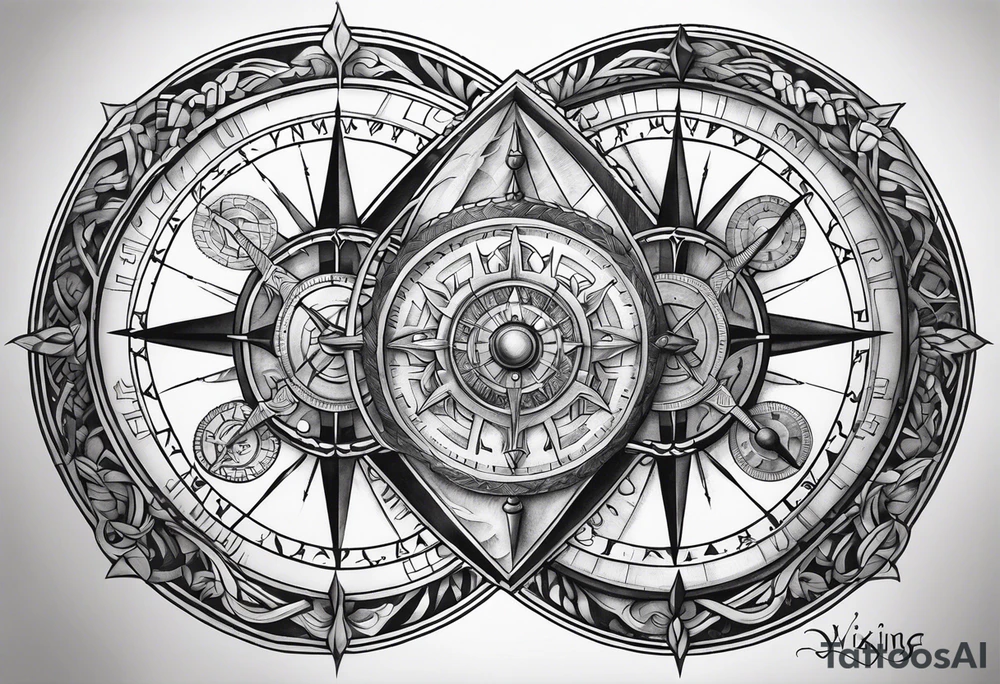 Viking compass tattoo idea