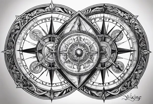 Viking compass tattoo idea