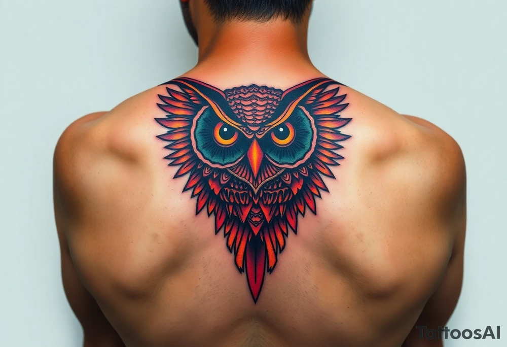 Majestic owl tattoo idea