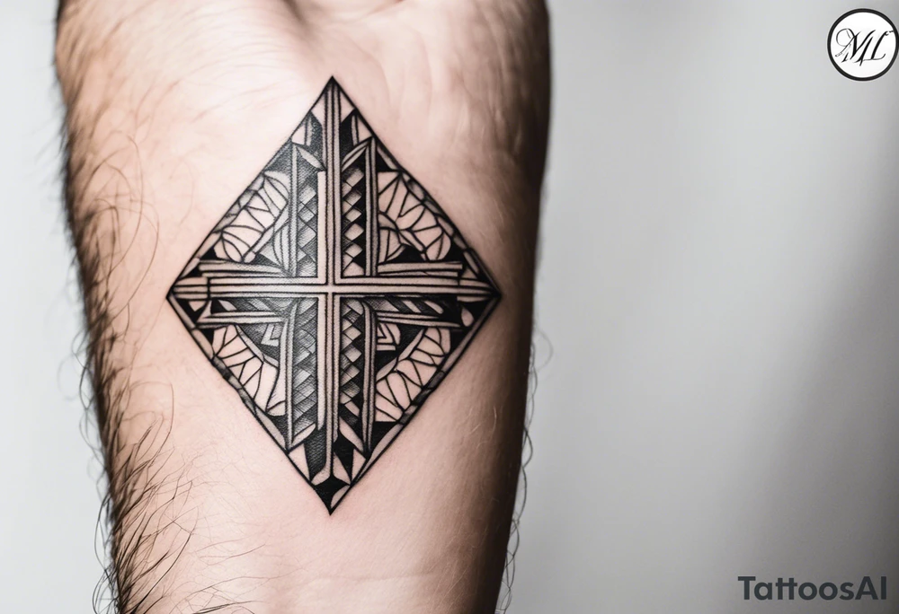 small tattoo on the forearm of a man with the initials MLJ, date of birth 22/09/22 in the style of a moluccan tattoo tattoo idea