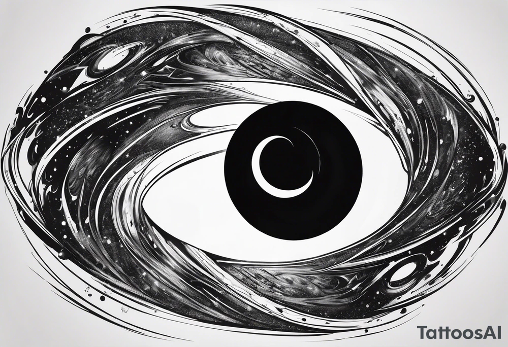 infinity symbol as a black hole tattoo idea