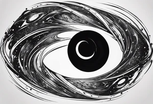 infinity symbol as a black hole tattoo idea