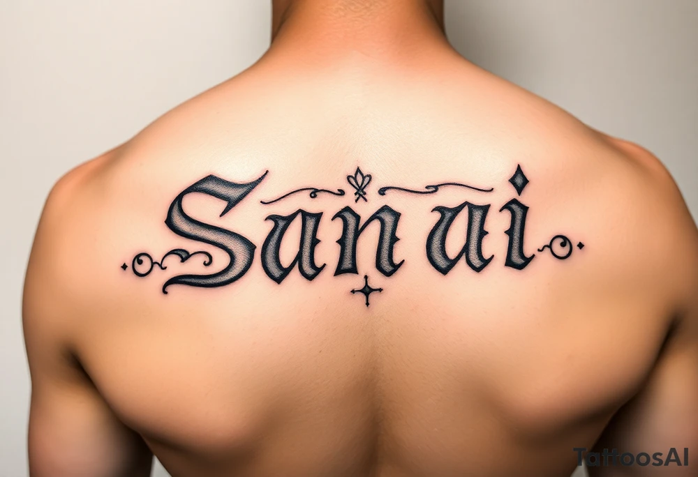 Sanai name tattoo tattoo idea