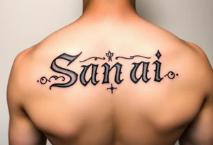Sanai name tattoo tattoo idea