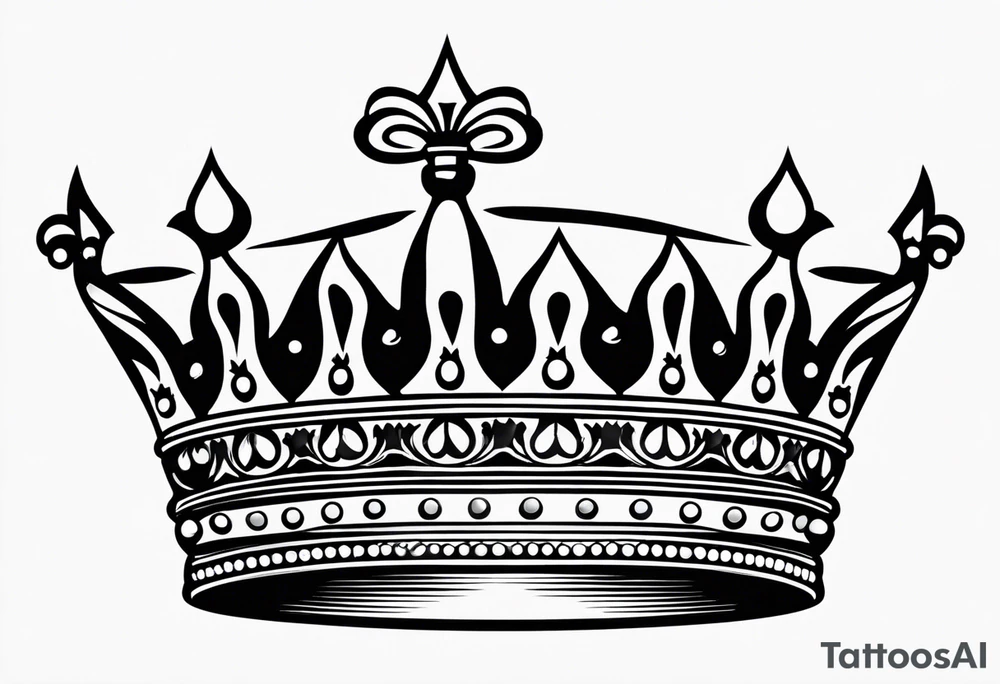 small princess crown tattoo idea