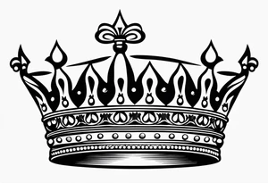 small princess crown tattoo idea