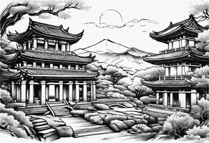 Roman ruins tattoo idea