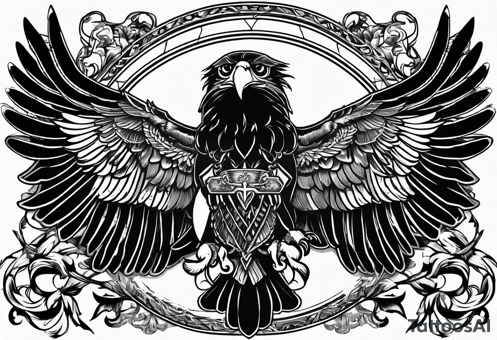 a German plaque with the german eagle tattoo idea
