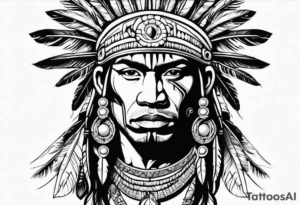 Taino Indian warrior tattoo idea