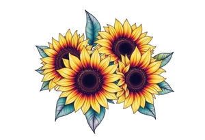 Sunflowers tattoo idea