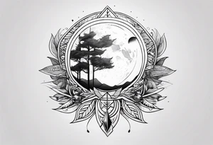 elegant dainty spiritual moon sun arrow spine tattoo tattoo idea