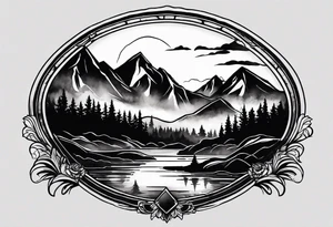 Small
Black
Mountain 
Silhouette tattoo idea