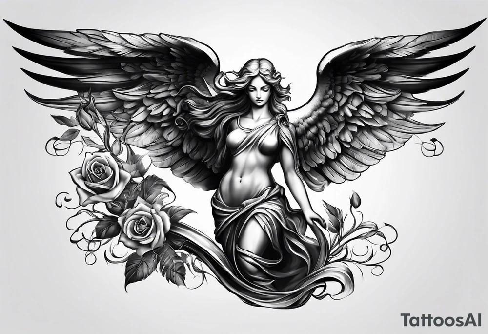Engel statue tattoo idea