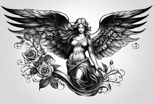 Engel statue tattoo idea