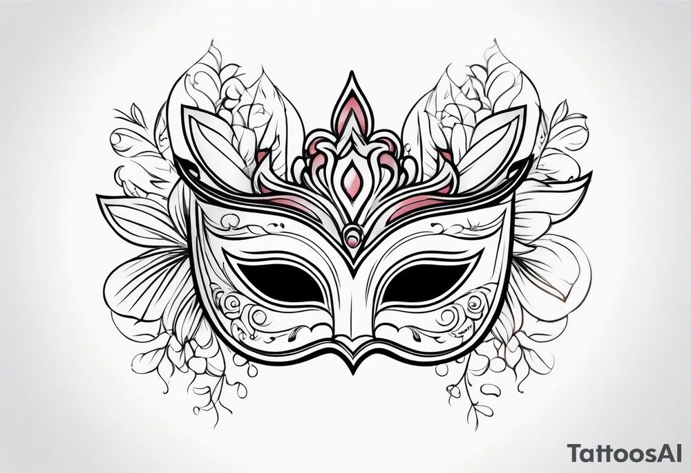 masquerade ball tattoo idea