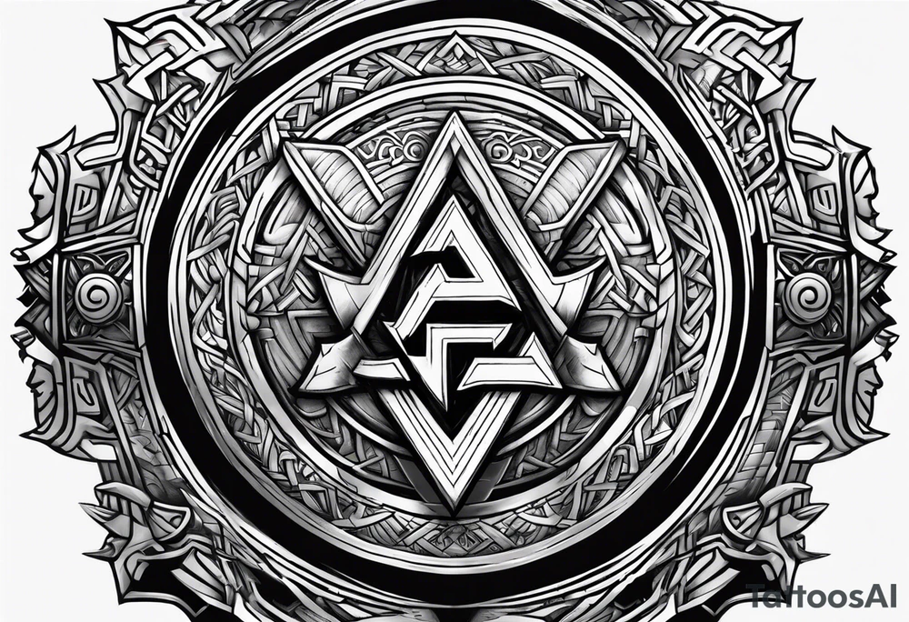 Valhalla shield sword axe Valknut fire armour tattoo idea Valhalla shield sword axe Valknut fire armour tattoo idea