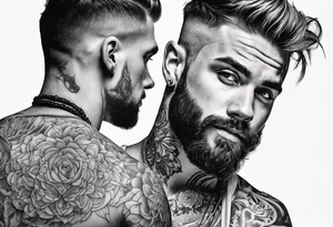 Tattoo artist short hair man tattoo idea