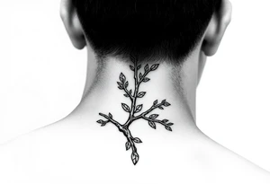 cedar bough behind the ear tattoo idea
