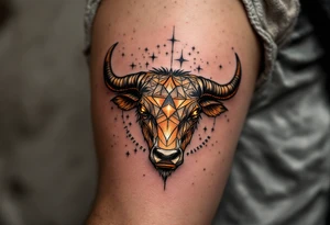 A taurus star constellation of copper fire, Taurus carries the ancient weight of desire and fertility. tattoo idea