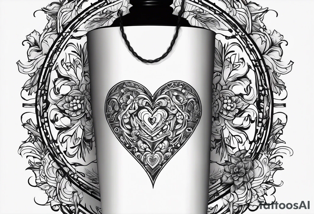 I want the word "slut" written out with a outlined heart attached to it tattoo idea