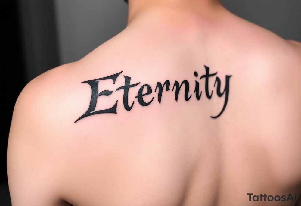 Eternity in ganagster
 font Japanese style tattoo idea