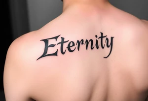 Eternity in ganagster
 font Japanese style tattoo idea