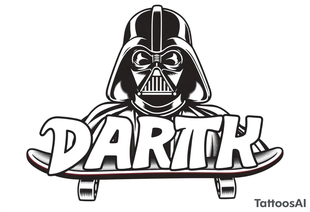 Skateboarding Darth Vader
WORDS in star wars font "Darth Carter"
12/29/88-01/06/24 tattoo idea