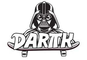 Skateboarding Darth Vader
WORDS in star wars font "Darth Carter"
12/29/88-01/06/24 tattoo idea