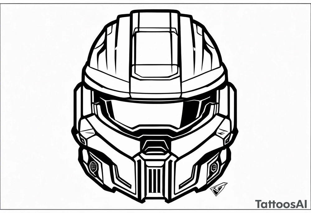 The helmet of master chief from the video game halo, incorporated with the energy sword from that video game tattoo idea