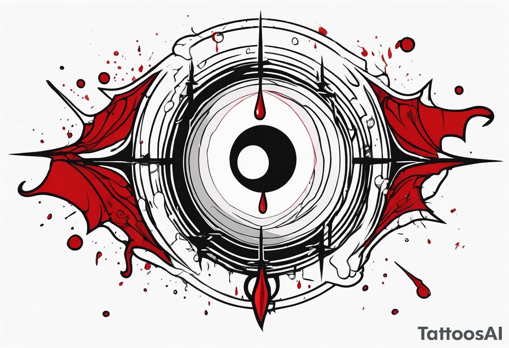 Bloody tears flow from Alucard's eye in Hellsing tattoo idea