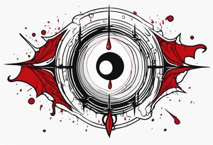 Bloody tears flow from Alucard's eye in Hellsing tattoo idea