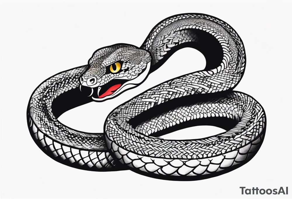 Snake in american traditional aestetics tattoo idea