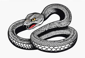 Snake in american traditional aestetics tattoo idea