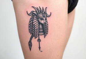 the egyptyan mythology Horus associated with Taurus ruled by Venus which govern love, pleasure and material possessions. tattoo idea