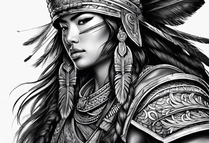 Ilocano warrior pretty face sword arrows alibaba tattoo idea
