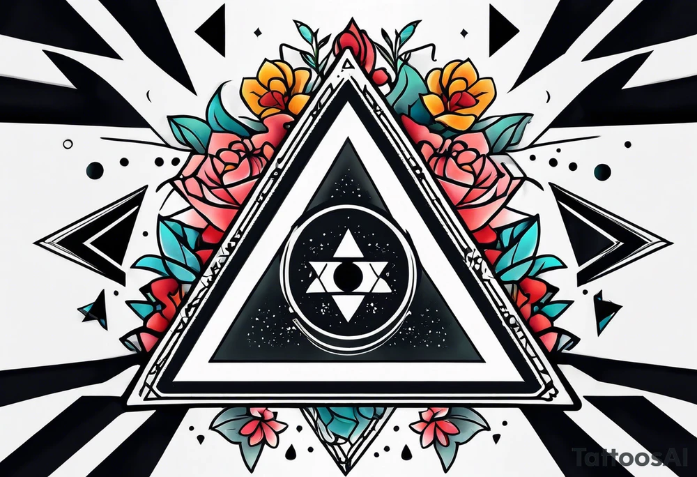 simple triangle tattoo idea