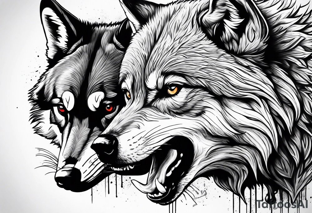 fight between Wolf and raccoon
Background Woods tattoo idea fight between Wolf and raccoon
Background Woods tattoo idea