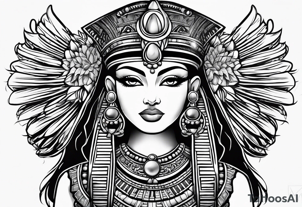 egyptian goddess tattoo idea