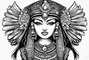 egyptian goddess tattoo idea