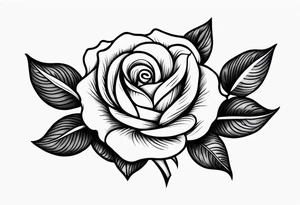 traditional rose tattoo idea