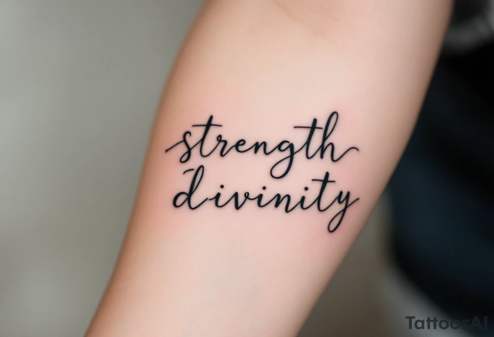 STRENGTH
DIVINITY tattoo idea