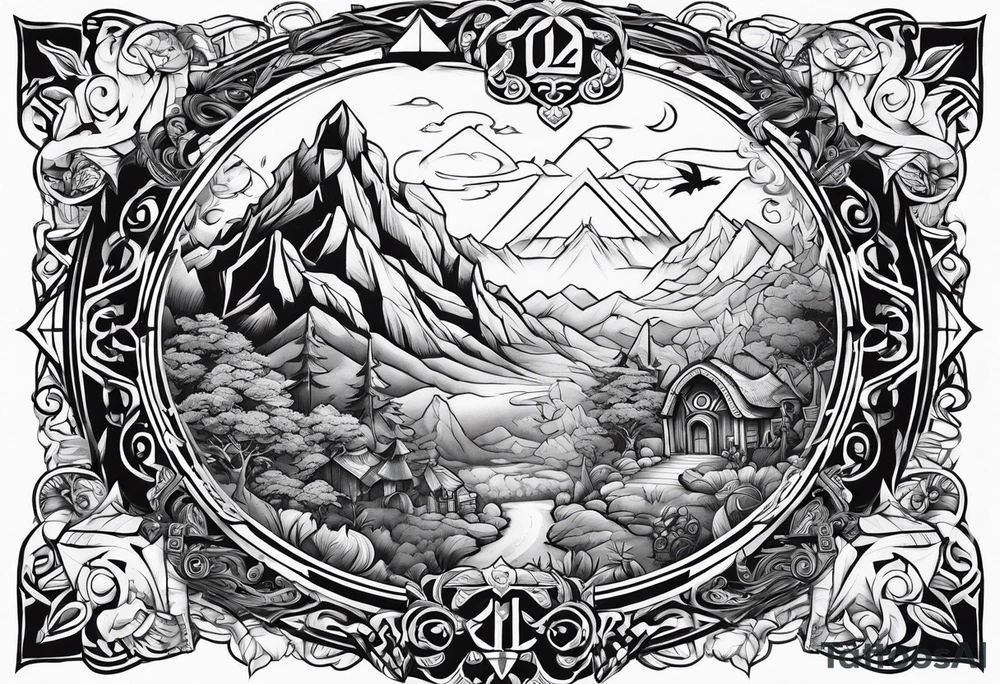 Legend Of Zelda arm sleeve tattoo idea