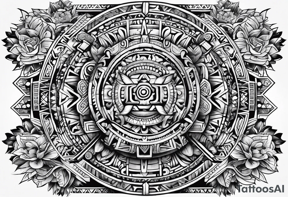aztec theme tattoo idea