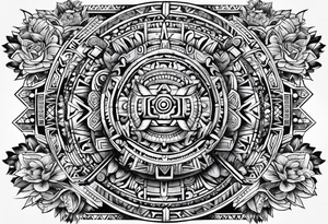 aztec theme tattoo idea