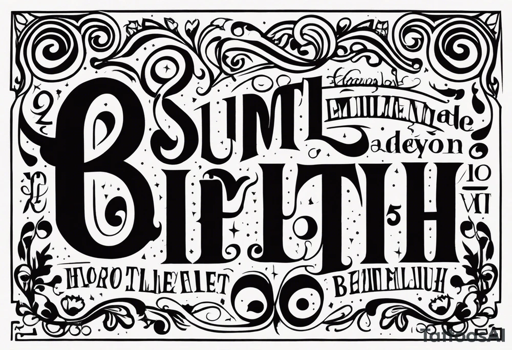 beaulah smith 25/05/70 25/05/10 tattoo idea
