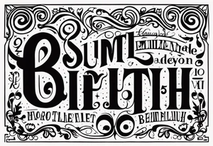 beaulah smith 25/05/70 25/05/10 tattoo idea